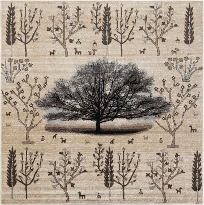 Coastal Haven Collection Area Rug -  Coastline Square Beige  lifestyle 24
