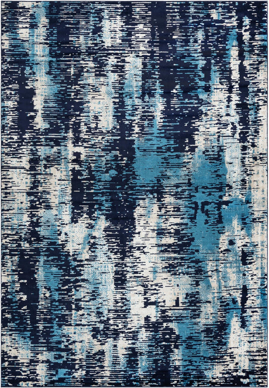 Coastal Haven Collection Area Rug -  Pelican Rectangle Navy Blue  lifestyle 2
