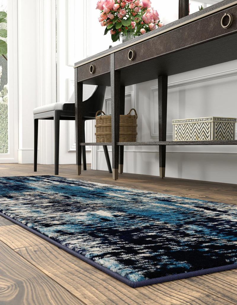 Coastal Haven Collection Area Rug -  Pelican Runner Navy Blue  lifestyle 42