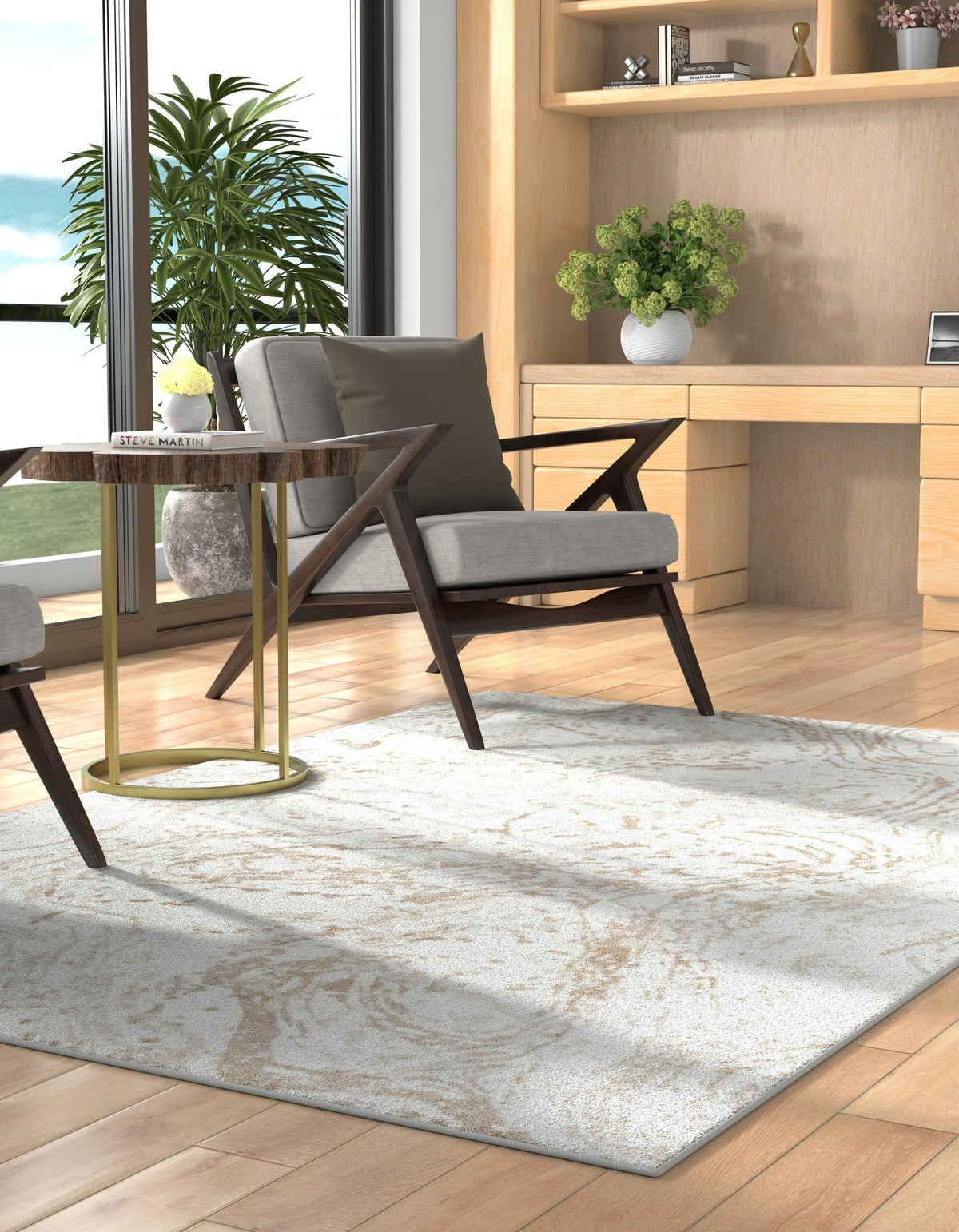 Coastal Haven Collection Area Rug -  Nautilus Rectangle Ivory  lifestyle 3