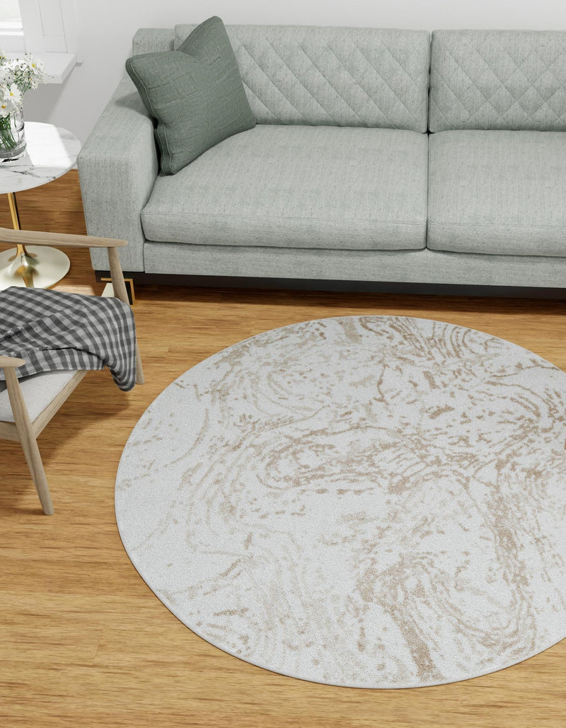 Coastal Haven Collection Area Rug -  Nautilus Round Ivory  lifestyle 19