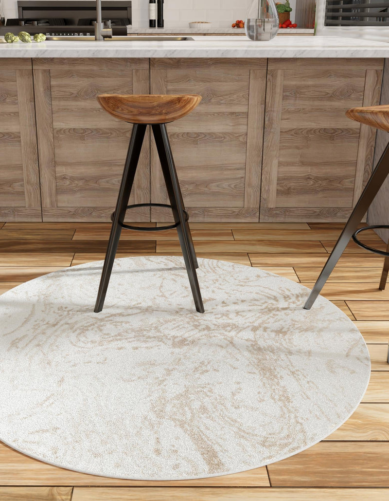 Coastal Haven Collection Area Rug -  Nautilus Round Ivory  lifestyle 29