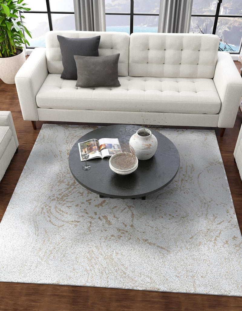 Coastal Haven Collection Area Rug -  Nautilus Square Ivory  lifestyle 20