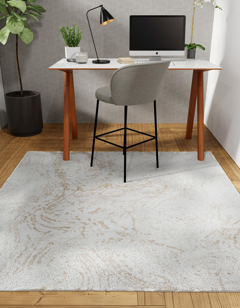 Coastal Haven Collection Area Rug -  Nautilus Square Ivory  lifestyle 34