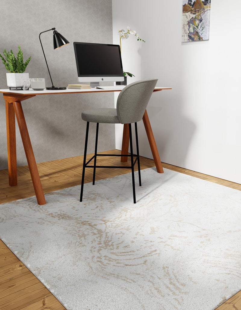 Coastal Haven Collection Area Rug -  Nautilus Square Ivory  lifestyle 36