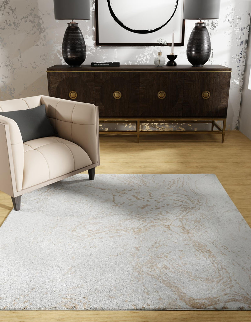 Coastal Haven Collection Area Rug -  Nautilus Square Ivory  lifestyle 38