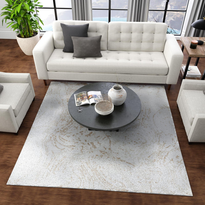 Coastal Haven Collection Area Rug -  Nautilus Square Ivory  lifestyle 74