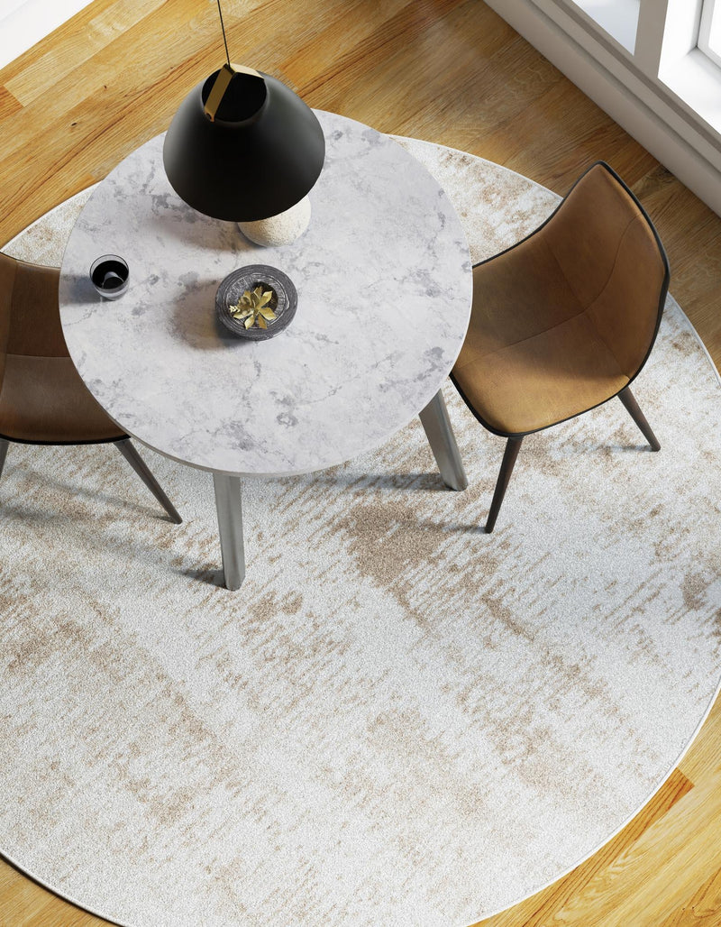Coastal Haven Collection Area Rug -  Pelican Round Ivory  lifestyle 45