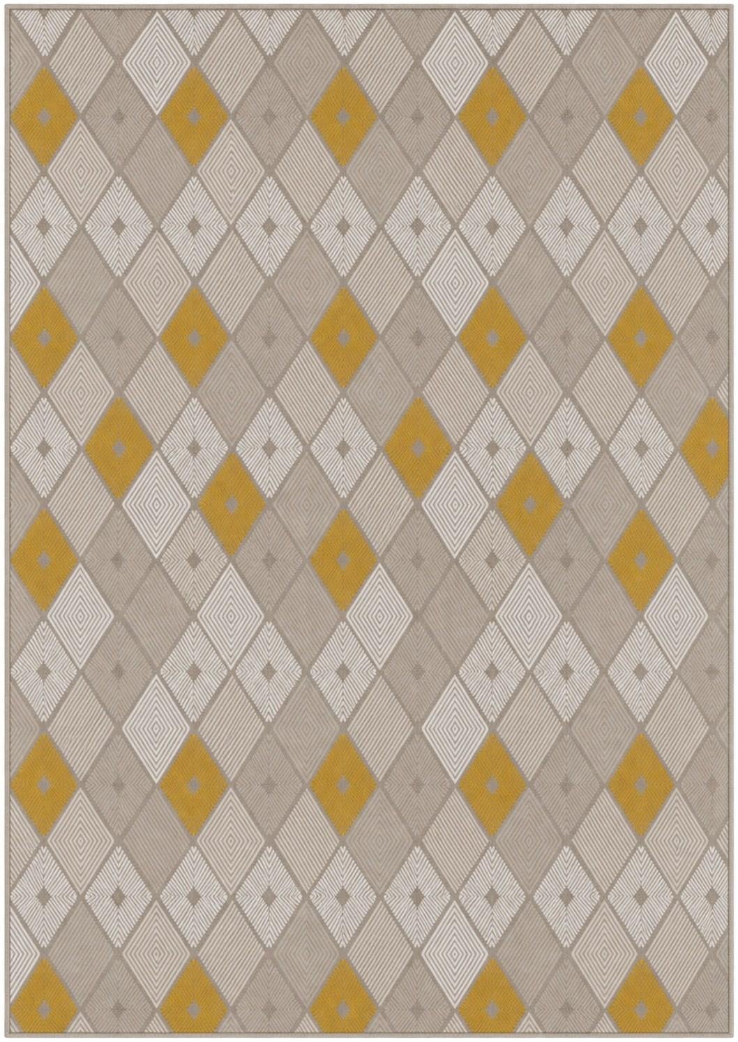 Coastal Haven Collection Area Rug -  Anchorage Rectangle Ivory and Yellow  lifestyle 4