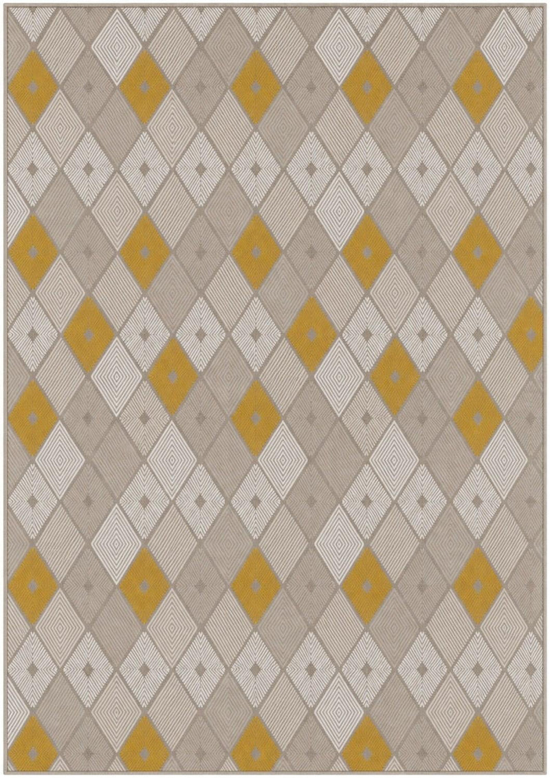 Coastal Haven Collection Area Rug -  Anchorage Rectangle Ivory and Yellow  lifestyle 4