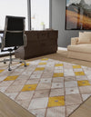 Coastal Haven Collection Area Rug -  Anchorage Square Ivory and Yellow  lifestyle 78
