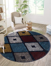 Coastal Haven Collection Area Rug -  Anchorage Round Multi  lifestyle 71