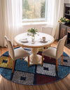 Coastal Haven Collection Area Rug -  Anchorage Round Multi  lifestyle 95