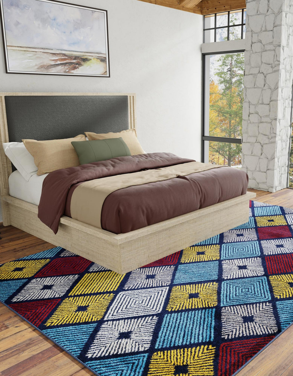 Coastal Haven Collection Area Rug -  Anchorage Rectangle Multi  lifestyle 8