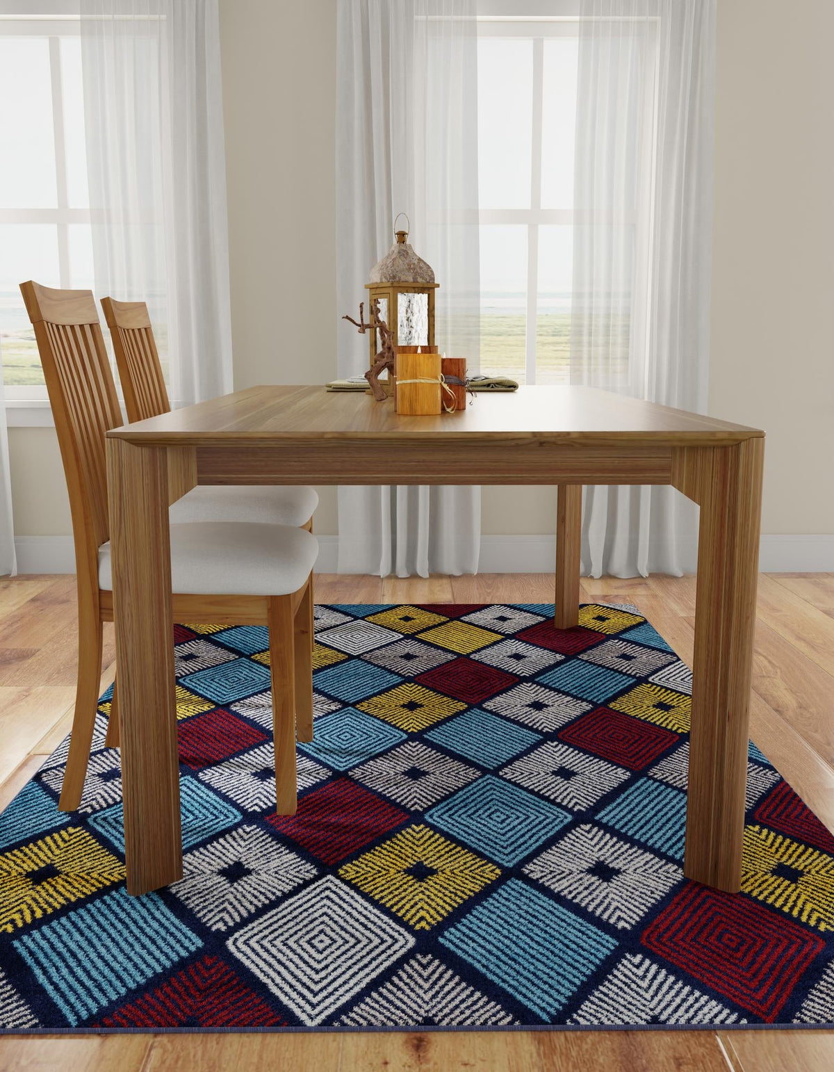 Coastal Haven Collection Area Rug -  Anchorage Rectangle Multi  lifestyle 10