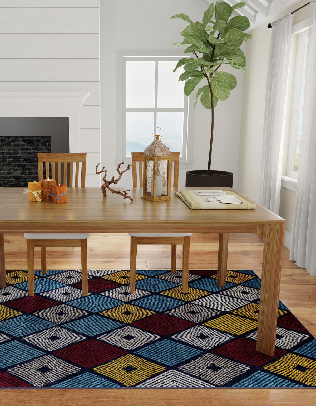 Coastal Haven Collection Area Rug -  Anchorage Rectangle Multi  lifestyle 11