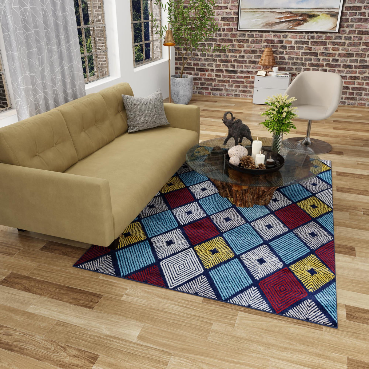 Coastal Haven Collection Area Rug -  Anchorage Rectangle Multi  lifestyle 38