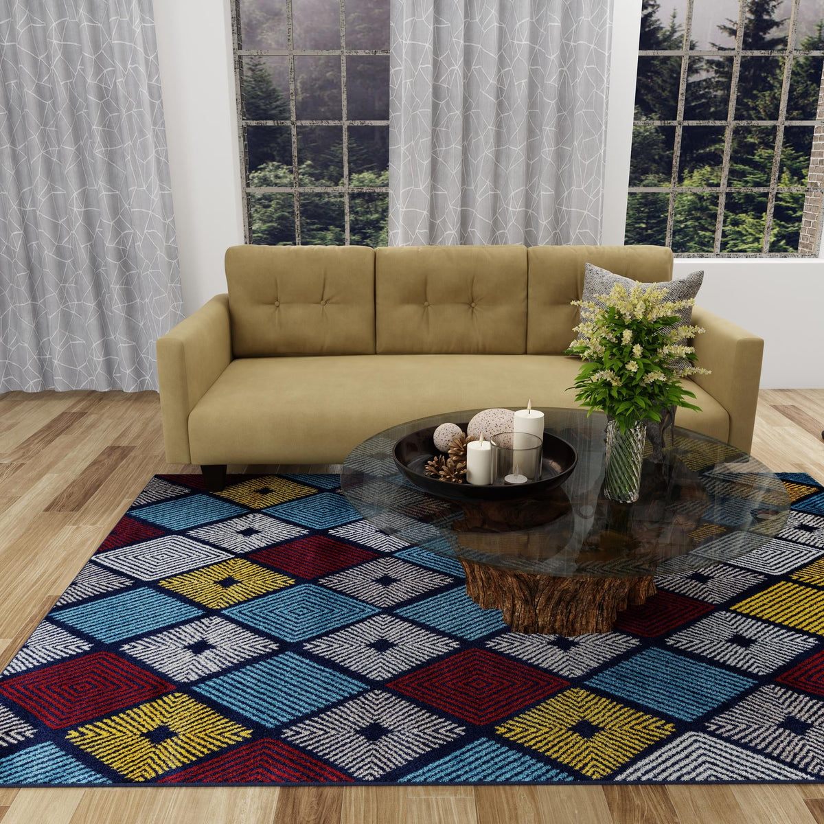 Coastal Haven Collection Area Rug -  Anchorage Rectangle Multi  lifestyle 40