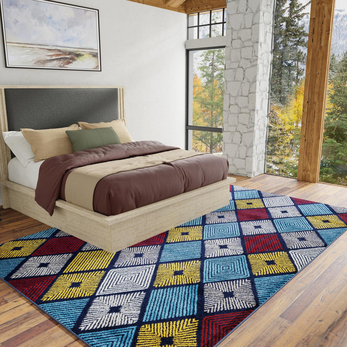 Coastal Haven Collection Area Rug -  Anchorage Rectangle Multi  lifestyle 42