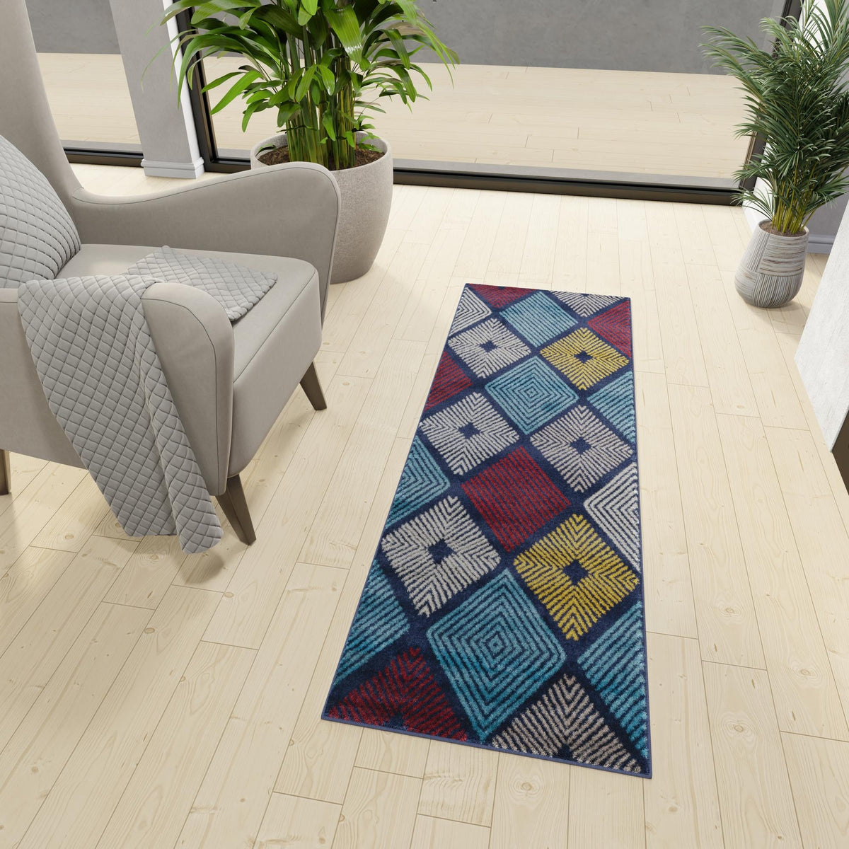 Coastal Haven Collection Area Rug -  Anchorage Runner Multi  lifestyle 134