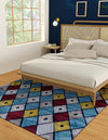 Coastal Haven Collection Area Rug -  Anchorage Square Multi  lifestyle 72