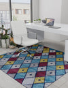 Coastal Haven Collection Area Rug -  Anchorage Square Multi  lifestyle 96