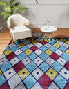 Coastal Haven Collection Area Rug -  Anchorage Square Multi  lifestyle 102