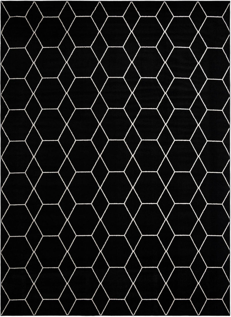 Trellis Mosaic Collection Area Rug - Arborville (Black) Rectangle Black  lifestyle 2
