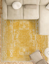 Dover Terrace Collection Area Rug -  Lagoon (Yellow) Square Yellow  lifestyle 47