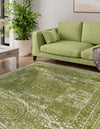 Dover Terrace Collection Area Rug -  Lagoon (Green) Square Green  lifestyle 0