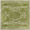 Dover Terrace Collection Area Rug -  Lagoon (Green) Square Green Main