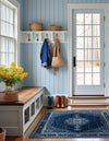 Dover Terrace Collection Area Rug - Marina (Navy Blue) Square Navy Blue  lifestyle 5
