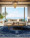 Dover Terrace Collection Area Rug - Marina (Navy Blue) Square Navy Blue  lifestyle 6