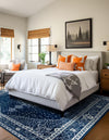 Dover Terrace Collection Area Rug - Marina (Navy Blue) Square Navy Blue  lifestyle 9