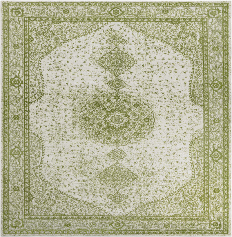 Dover Terrace Collection Area Rug - Marina (Green) Square Green Main
