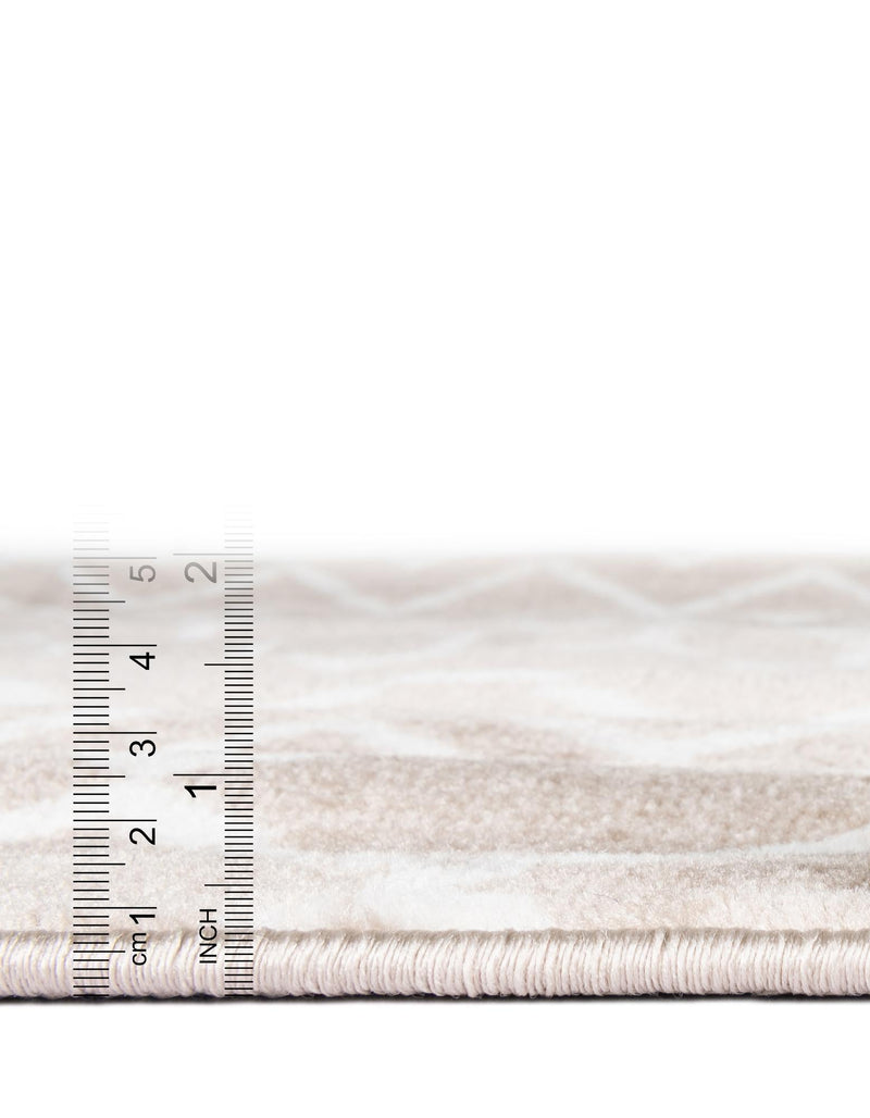 Marrakech Lattice Collection Area Rug - Medina (Beige) Round Beige  lifestyle 11