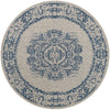 Patio Heritage Collection Area Rug - Savannah (Blue) Round Blue  lifestyle 67