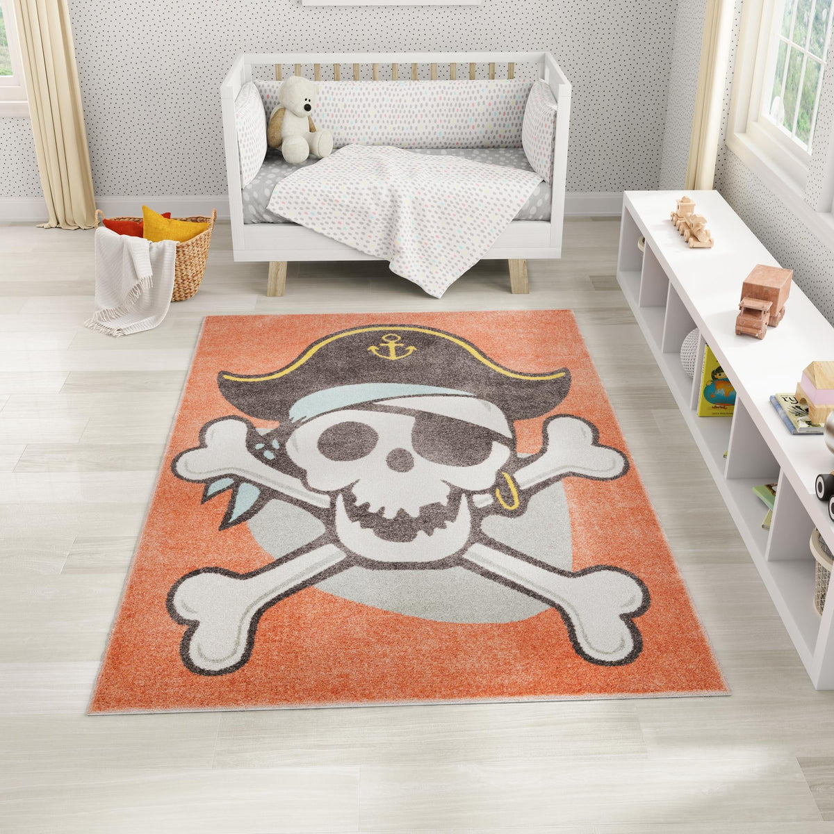 Playful Patterns Collection Area Rug -  Harmony Rectangle Red  lifestyle 2
