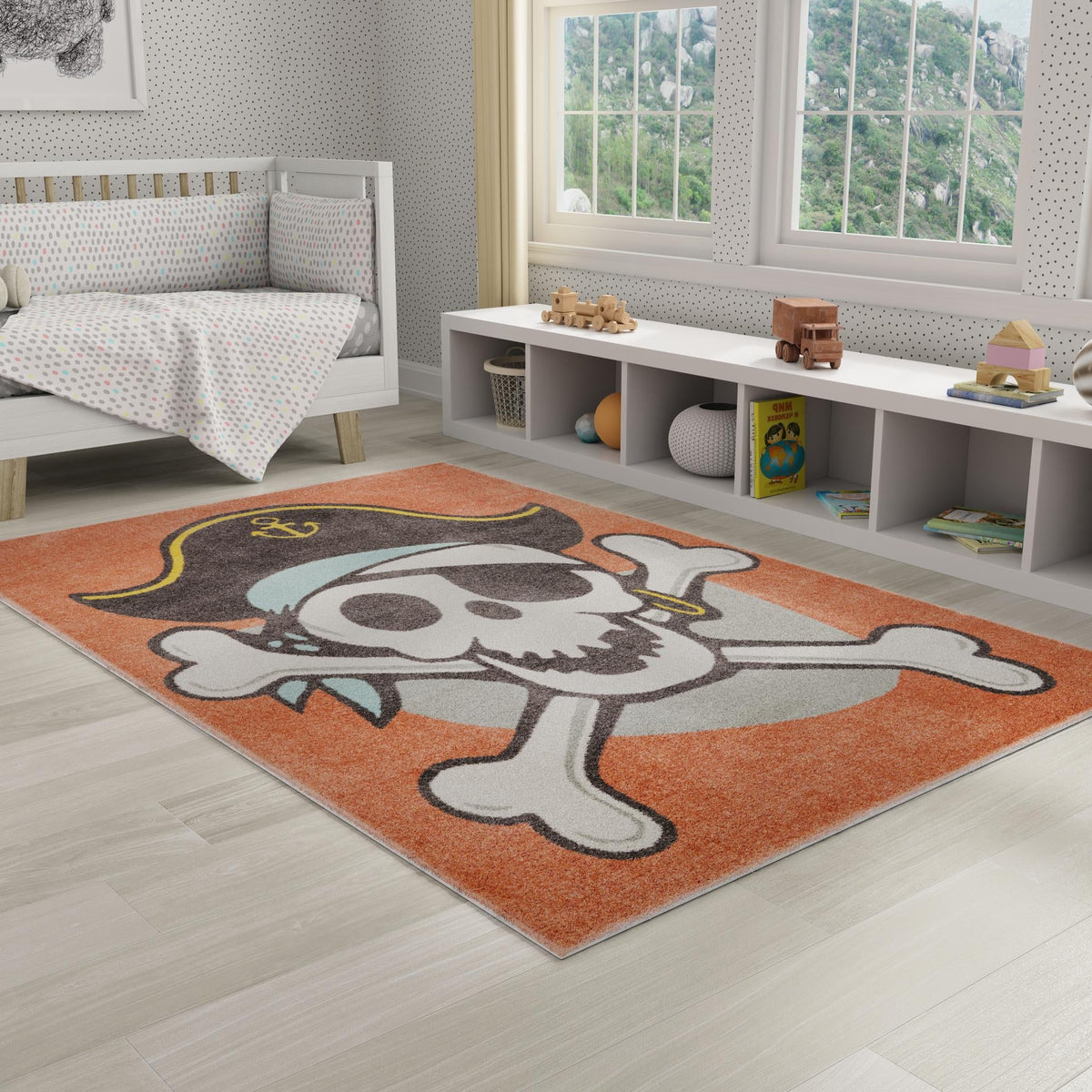 Playful Patterns Collection Area Rug -  Harmony Rectangle Red  lifestyle 19
