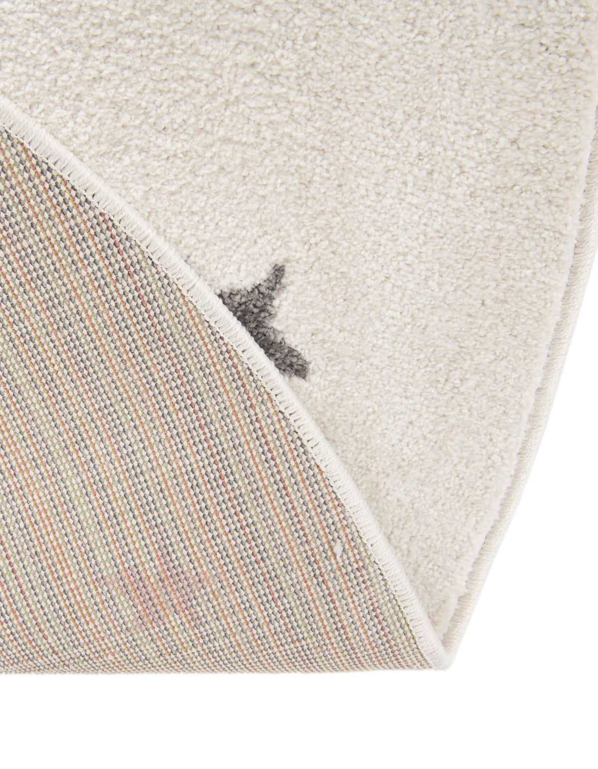 Playful Patterns Collection Area Rug -  Spiral Round Ivory  lifestyle 6