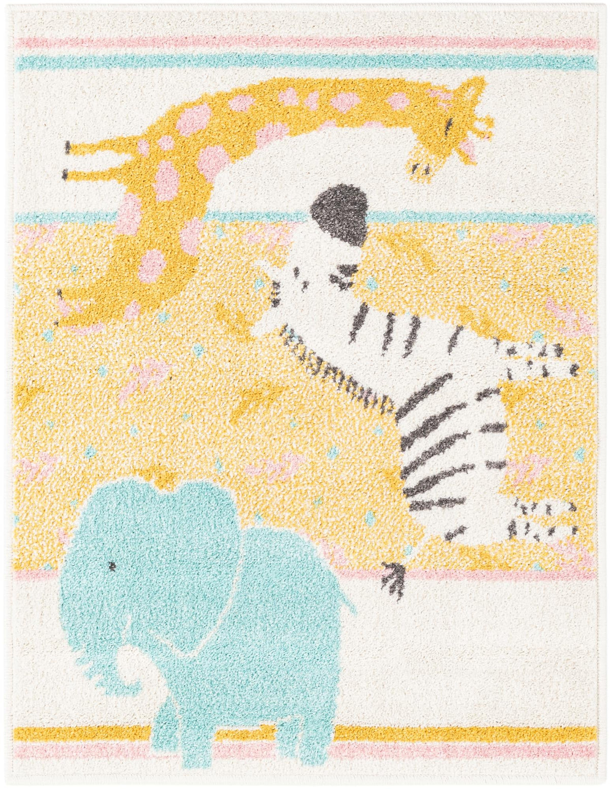 Playful Patterns Collection Area Rug -  Wonderland Rectangle Ivory  lifestyle 2