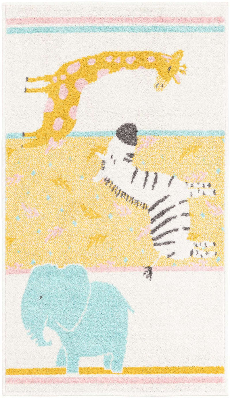 Playful Patterns Collection Area Rug -  Wonderland Runner Ivory  lifestyle 22
