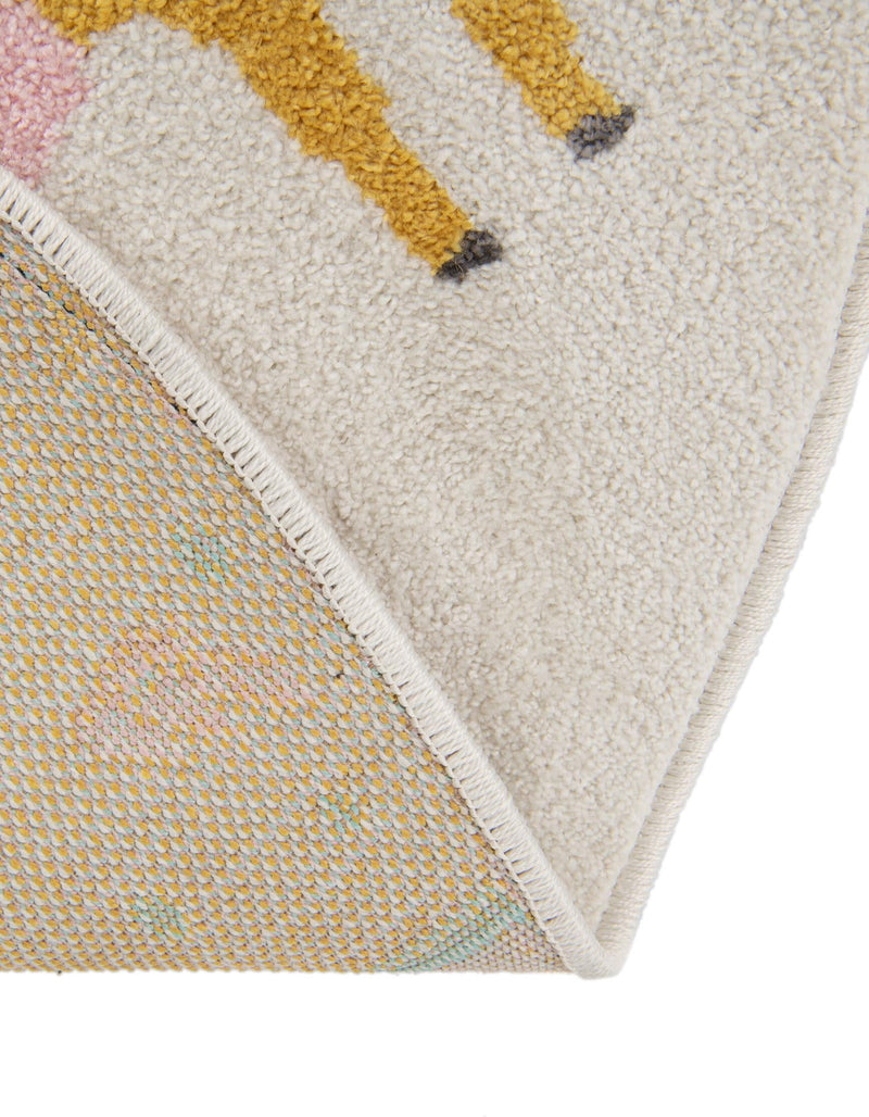 Playful Patterns Collection Area Rug -  Wonderland Round Ivory  lifestyle 39