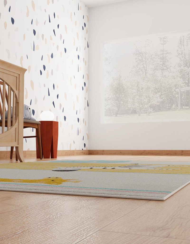 Playful Patterns Collection Area Rug -  Wonderland Rectangle Ivory  lifestyle 3