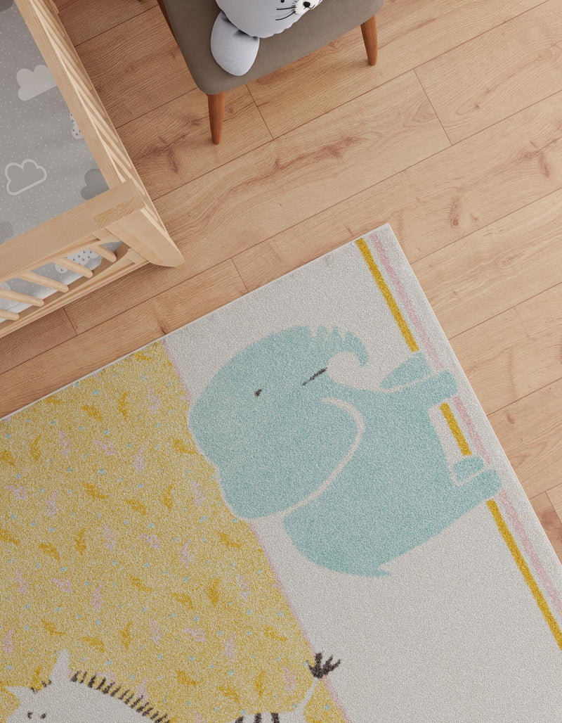 Playful Patterns Collection Area Rug -  Wonderland Rectangle Ivory  lifestyle 4