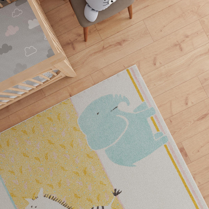 Playful Patterns Collection Area Rug -  Wonderland Rectangle Ivory  lifestyle 20