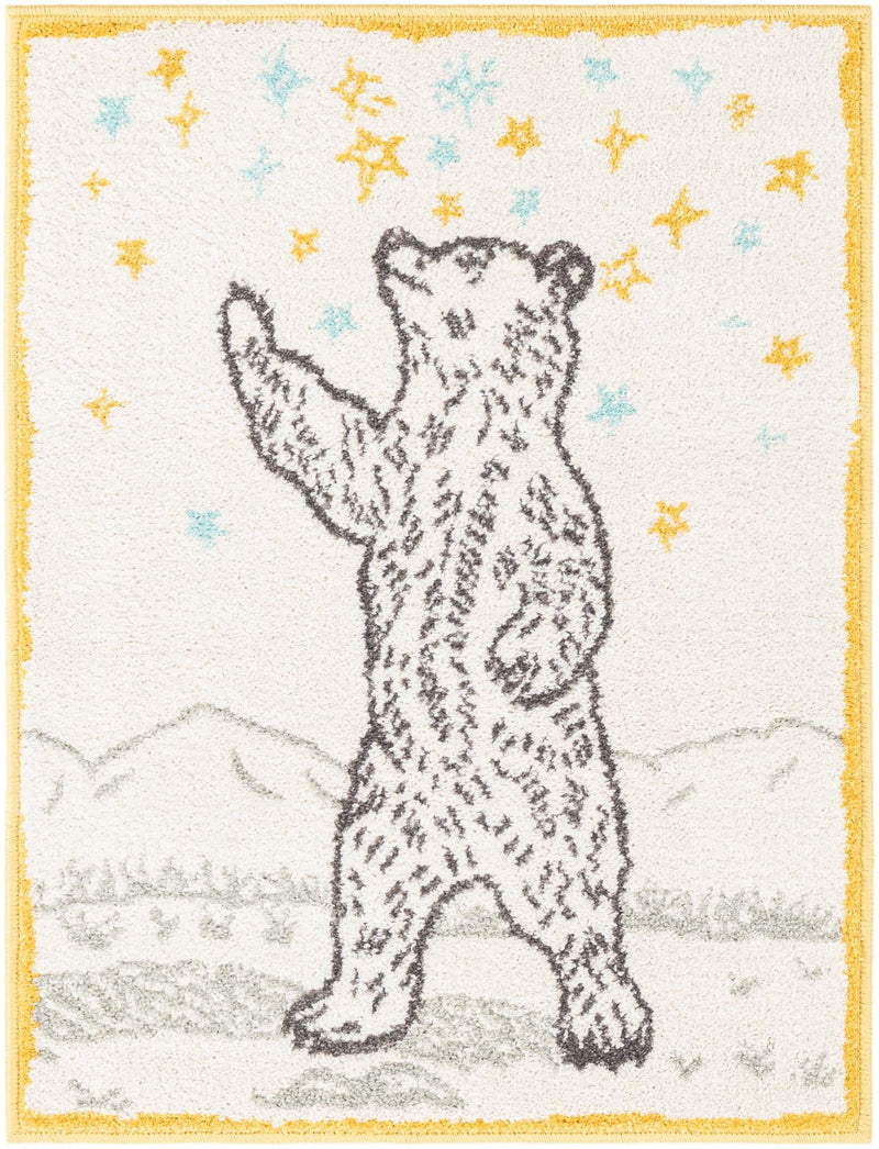 Playful Patterns Collection Area Rug -  Pixie Rectangle Ivory and Gray  lifestyle 2