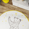 Playful Patterns Collection Area Rug -  Pixie Round Ivory and Gray  lifestyle 26