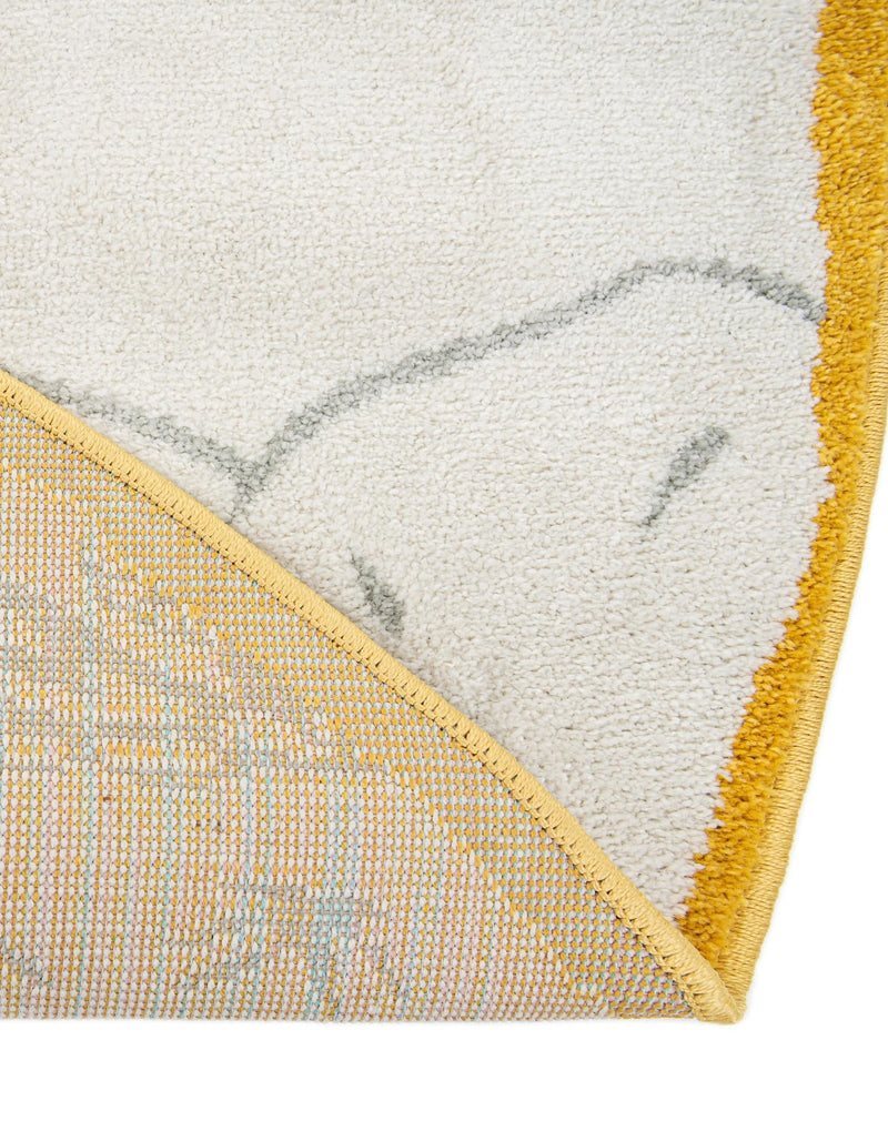 Playful Patterns Collection Area Rug -  Pixie Round Ivory and Gray  lifestyle 38