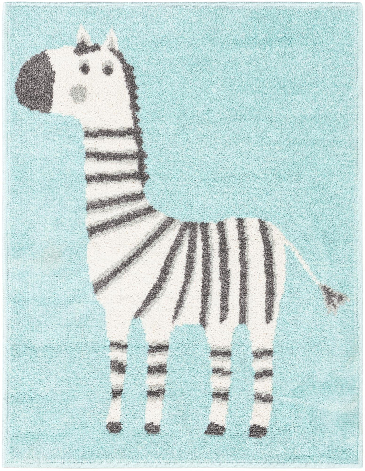 Playful Patterns Collection Area Rug -  Vibrant Rectangle Teal Main